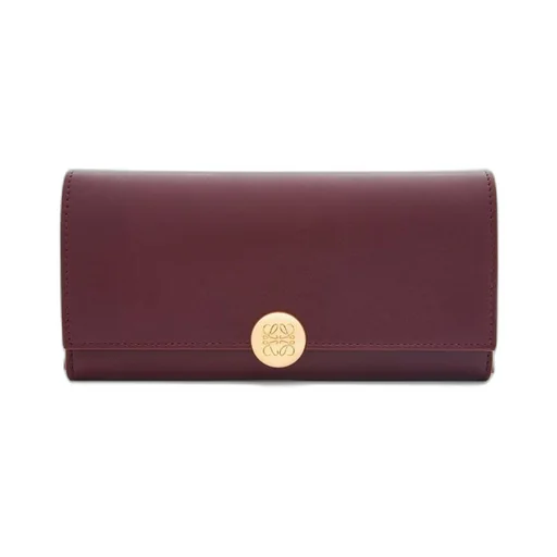 Pebble continental wallet in shiny nappa calfskin