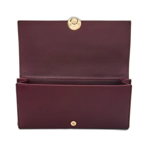 Pebble continental wallet in shiny nappa calfskin