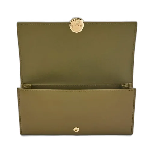 Pebble continental wallet in shiny nappa calfskin