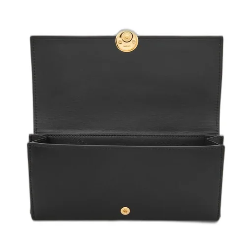 Pebble continental wallet in shiny nappa calfskin