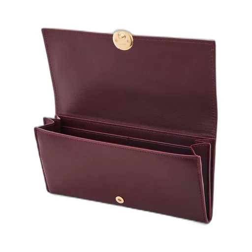 Pebble continental wallet in shiny nappa calfskin