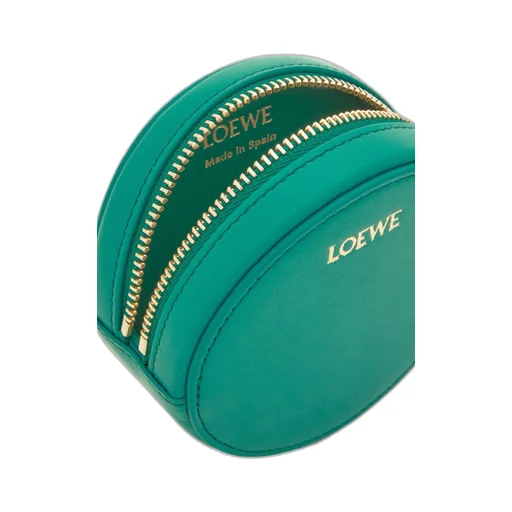 Pebble cookie key holder in shiny nappa calfskin