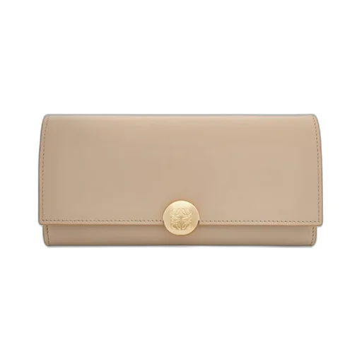 Pebble continental wallet in shiny nappa calfskin