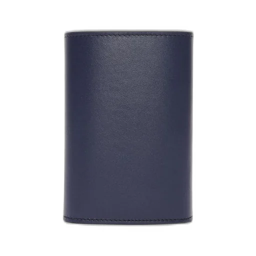 Pebble small vertical wallet in shiny nappa calfskin