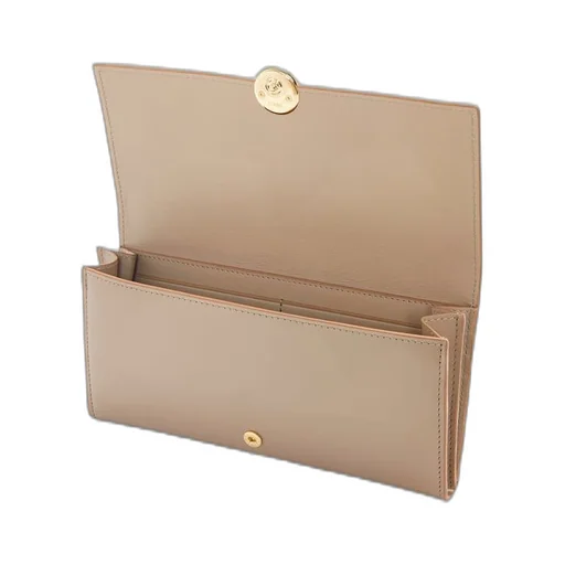 Pebble continental wallet in shiny nappa calfskin