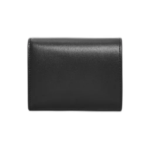 Trifold zip wallet in shiny nappa calfskin