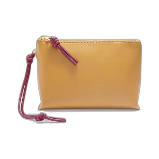 Knot T pouch in shiny nappa calfskin