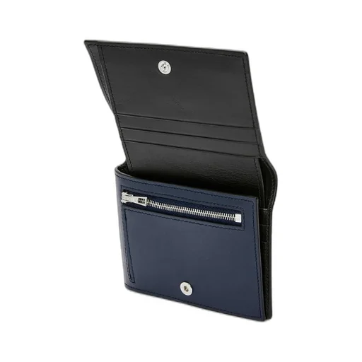 Folded wallet in shiny nappa calfskin