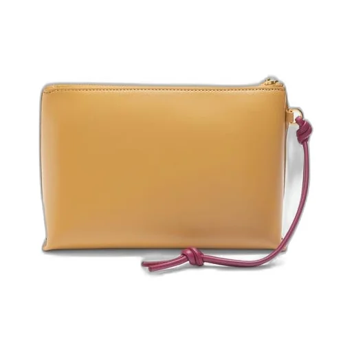 Knot T pouch in shiny nappa calfskin