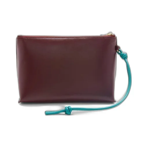 Knot T pouch in shiny nappa calfskin