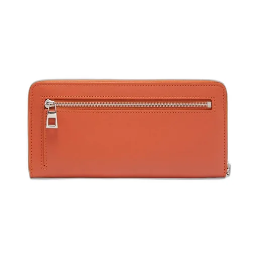 Knot zip around wallet in shiny nappa calfskin