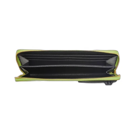 Knot zip around wallet in shiny nappa calfskin