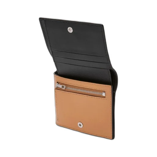 Folded wallet in shiny nappa calfskin