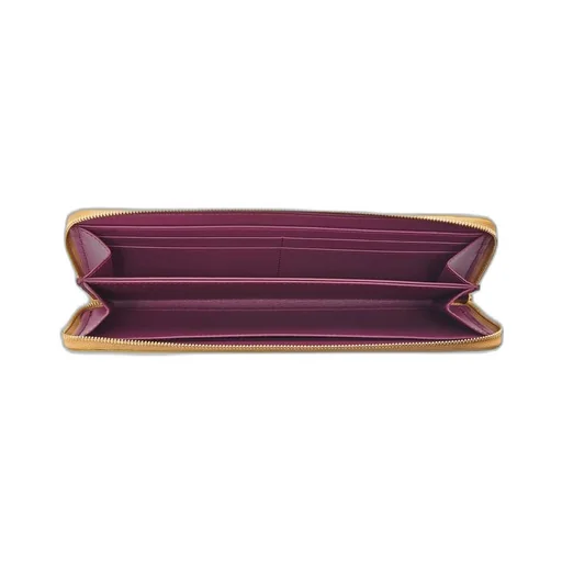 Knot zip around wallet in shiny nappa calfskin
