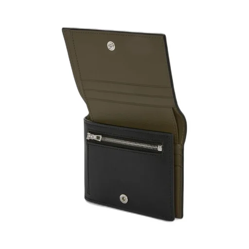 Folded wallet in shiny nappa calfskin
