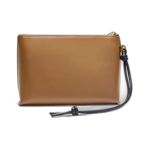 Knot T pouch in shiny nappa calfskin