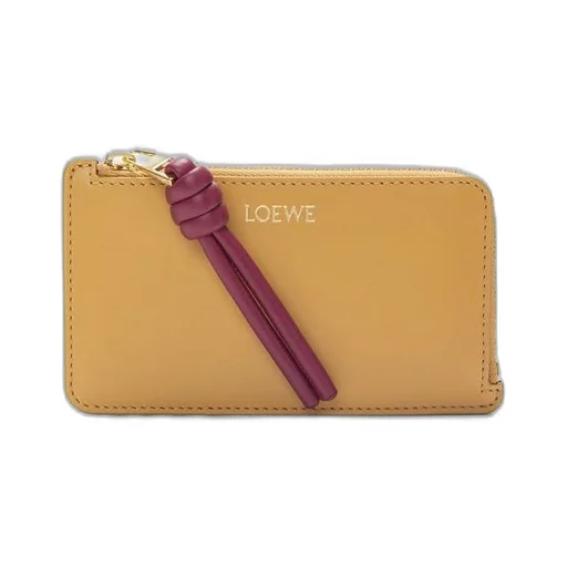 Knot coin cardholder in shiny nappa calfskin