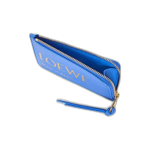 Embossed LOEWE coin cardholder in shiny nappa calfskin