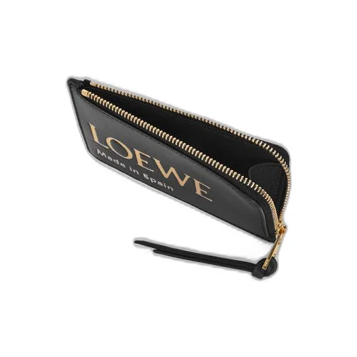 Embossed LOEWE coin cardholder in shiny nappa calfskin