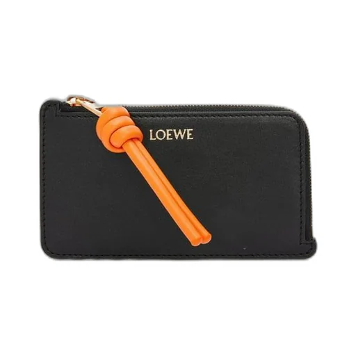 Knot coin cardholder in shiny nappa calfskin