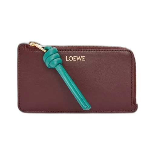 Knot coin cardholder in shiny nappa calfskin