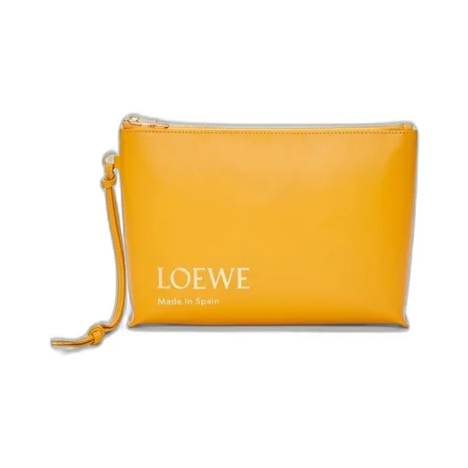 Embossed LOEWE T Pouch in shiny nappa calfskin