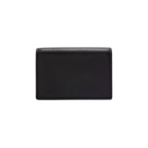 Slim bifold cardholder in shiny nappa calfskin