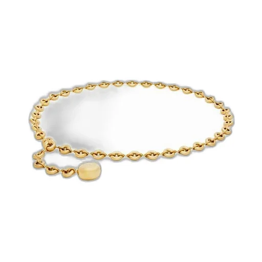 Donut chain belt in brass