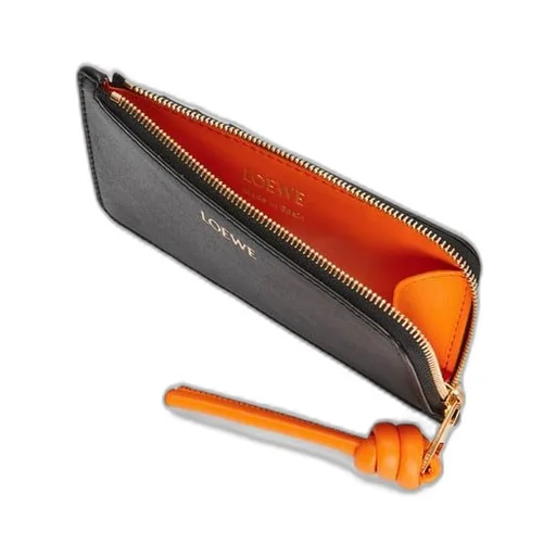 Knot coin cardholder in shiny nappa calfskin