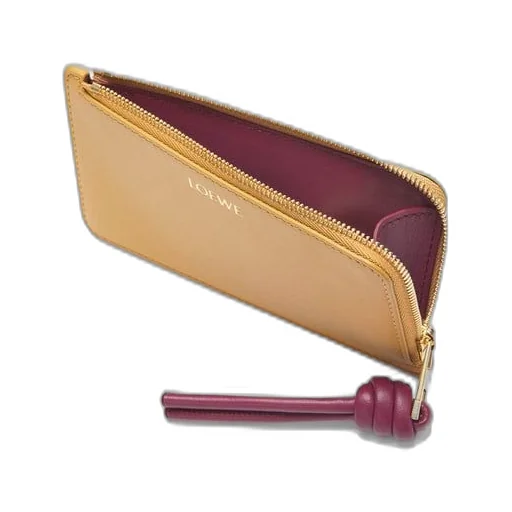 Knot coin cardholder in shiny nappa calfskin