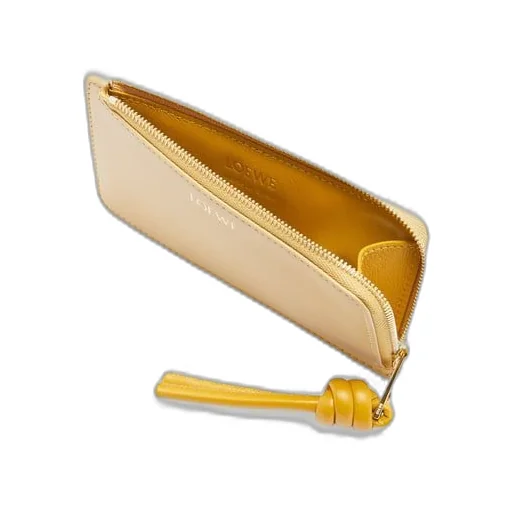 Knot coin cardholder in shiny nappa calfskin