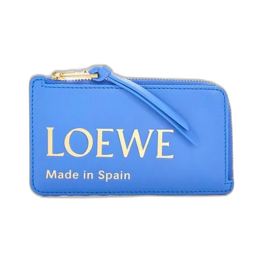 Embossed LOEWE coin cardholder in shiny nappa calfskin