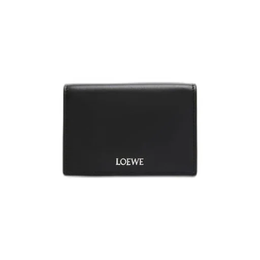 Slim bifold cardholder in shiny nappa calfskin