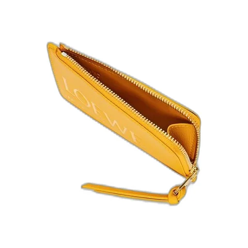 Embossed LOEWE coin cardholder in shiny nappa calfskin