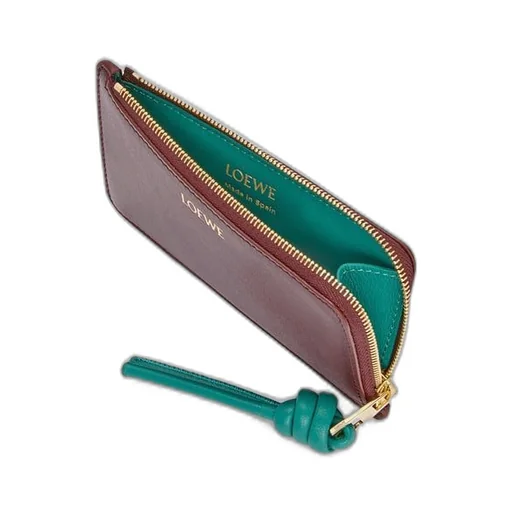 Knot coin cardholder in shiny nappa calfskin