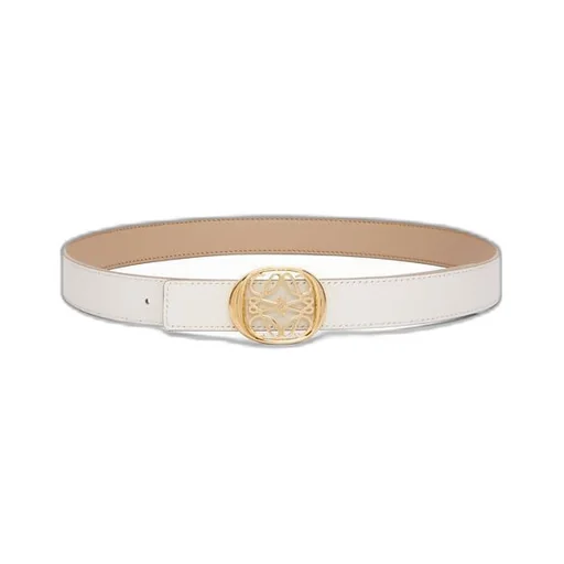 Reversible Anagram Ellipse belt in smooth calfskin