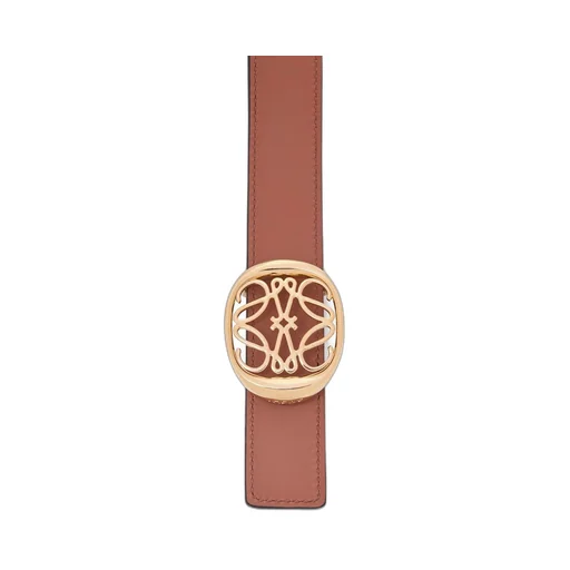 Reversible Anagram Ellipse belt in smooth calfskin