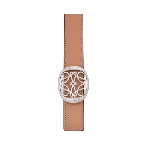 Reversible Anagram Ellipse belt in smooth calfskin