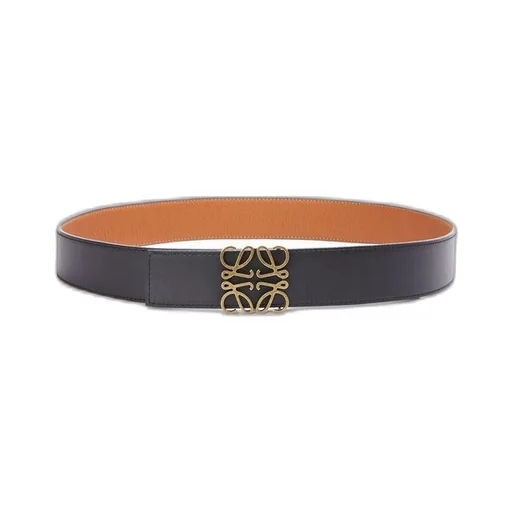 Reversible Anagram belt in soft grained calfskin and smooth calfskin