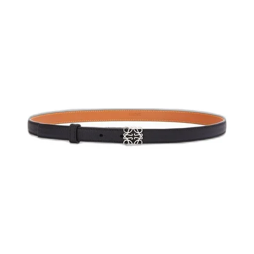 Anagram belt in pebble grain calfskin