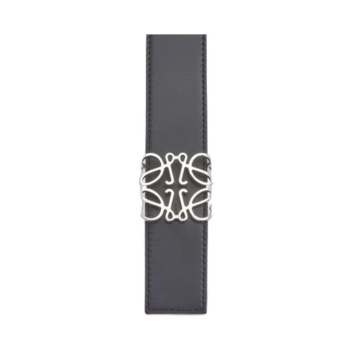 Reversible Anagram belt in soft grained calfskin and smooth calfskin