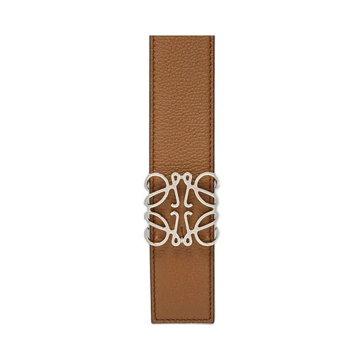 Reversible Anagram belt in soft grained calfskin and smooth calfskin