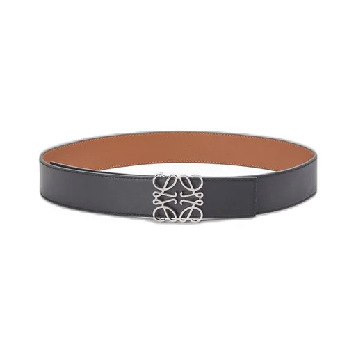 Reversible Anagram belt in soft grained calfskin and smooth calfskin