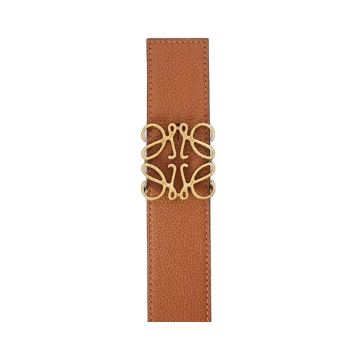 Reversible Anagram belt in soft grained calfskin and smooth calfskin