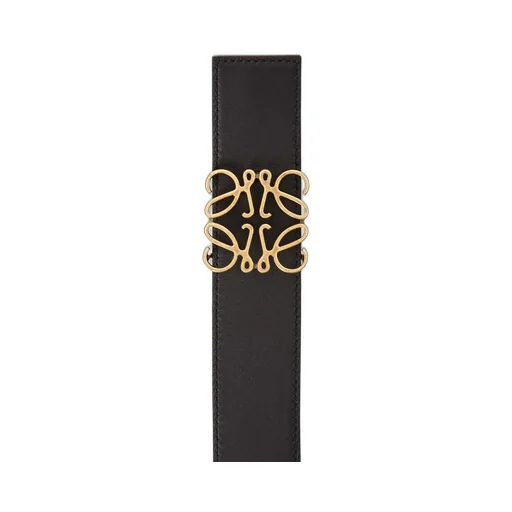 Reversible Anagram belt in soft grained calfskin and smooth calfskin