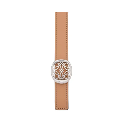 Reversible Anagram Ellipse belt in smooth calfskin