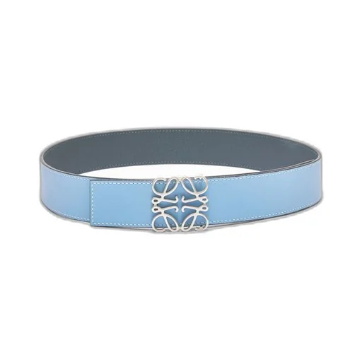 Reversible Anagram belt in soft grained calfskin and smooth calfskin