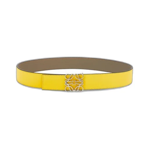 Reversible Anagram belt in soft grained calfskin and smooth calfskin
