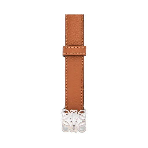 Anagram belt in pebble grain calfskin
