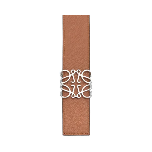 Reversible Anagram belt in soft grained calfskin and smooth calfskin